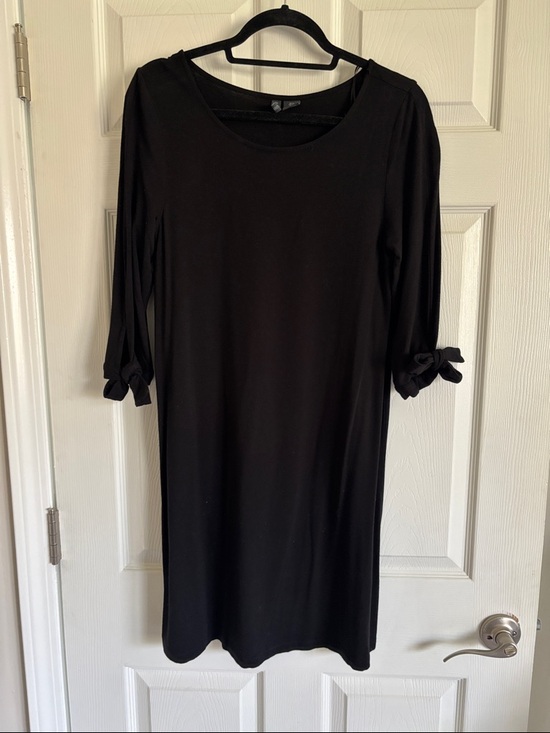 Paraphrase Dresses & Skirts - Paraphrase Black Long Sleeve Tie Cuff Shirt Dress size small